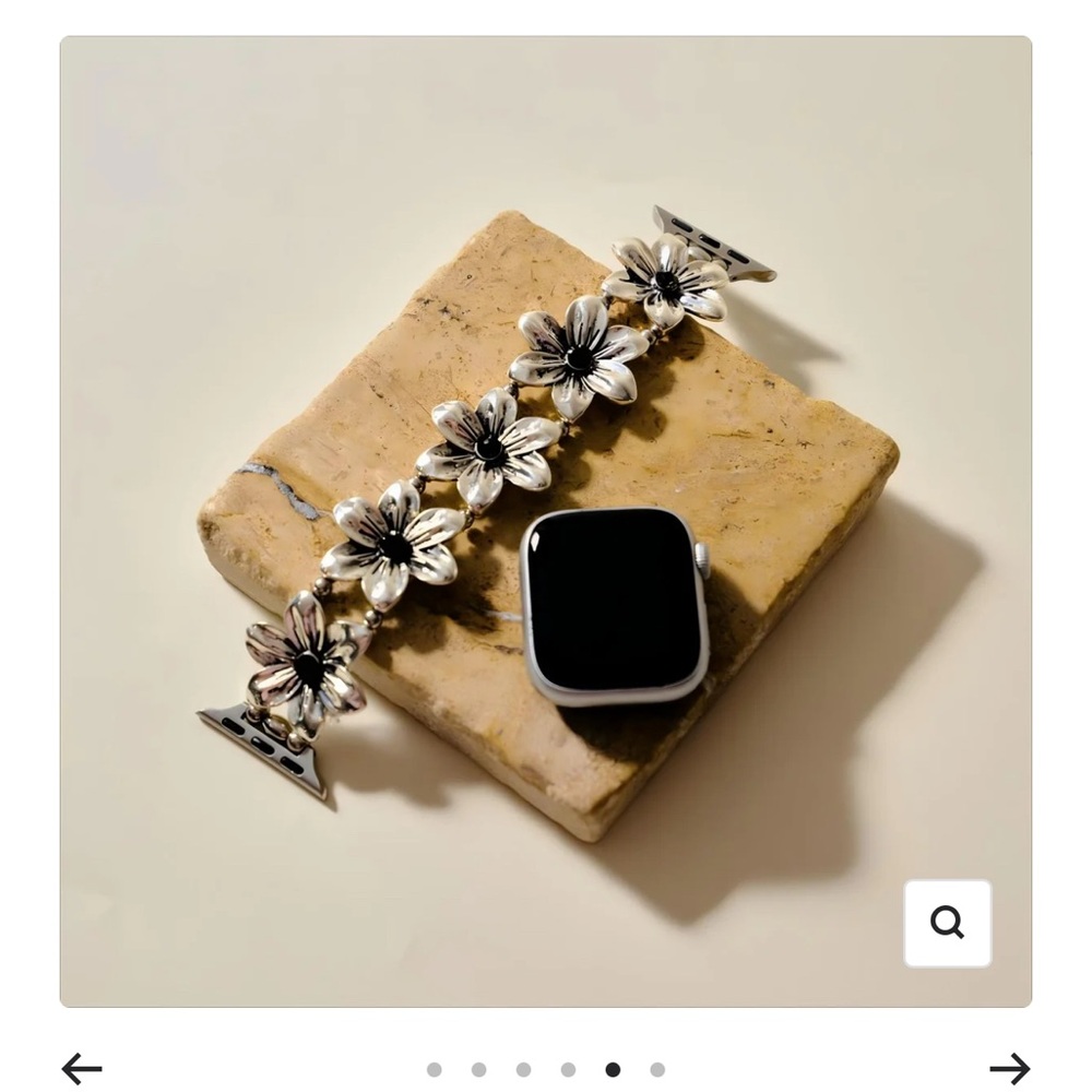 Floral Silver Women's Watch